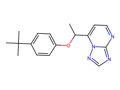 7-[1-(4-Tert-butylphenoxy)ethyl]-[1,2,4]triazolo[1,5-a]pyrimidine structure