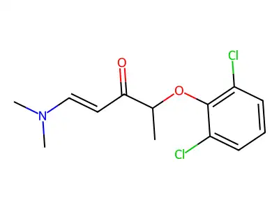 4-(2,6-dichlorophenoxy)-1-(dimethylamino)-1-penten-3-one structure