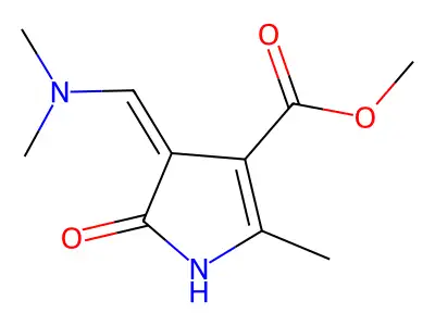 methyl 4-[(dimethylamino)methylidene]-2-methyl-5-oxo-4,5-dihydro-1H-pyrrole-3-carboxylate structure