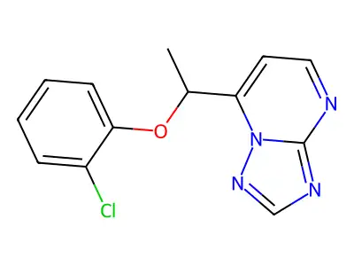 7-[1-(2-Chlorophenoxy)ethyl]-[1,2,4]triazolo[1,5-a]pyrimidine structure