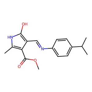 methyl 4-[(4-isopropylanilino)methylene]-2-methyl-5-oxo-4,5-dihydro-1H-pyrrole-3-carboxylate structure