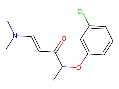 4-(3-Chlorophenoxy)-1-(dimethylamino)pent-1-en-3-one structure