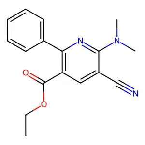Ethyl 5-cyano-6-(dimethylamino)-2-phenylnicotinate structure
