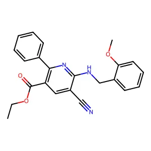 Ethyl 5-cyano-6-[(2-methoxybenzyl)amino]-2-phenylnicotinate structure