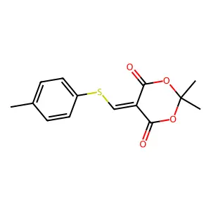 2,2-Dimethyl-5-{[(4-methylphenyl)sulfanyl]methylene}-1,3-dioxane-4,6-dione structure