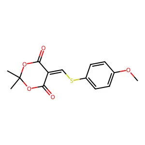 5-{[(4-Methoxyphenyl)sulfanyl]methylene}-2,2-dimethyl-1,3-dioxane-4,6-dione structure