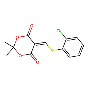 5-(((2-Chlorophenyl)sulfanyl)methylene)-2,2-dimethyl-1,3-dioxane-4,6-dione structure