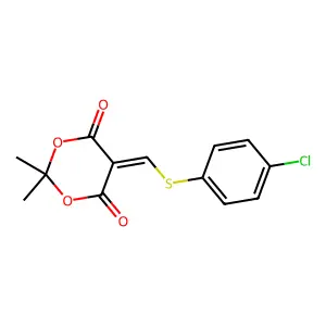 5-(((4-Chlorophenyl)sulfanyl)methylene)-2,2-dimethyl-1,3-dioxane-4,6-dione structure
