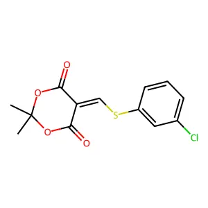 5-(((3-Chlorophenyl)sulfanyl)methylene)-2,2-dimethyl-1,3-dioxane-4,6-dione structure