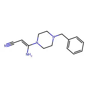 3-Amino-3-(4-benzylpiperazin-1-yl)prop-2-enenitrile structure