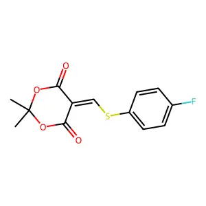 5-{[(4-Fluorophenyl)sulfanyl]methylene}-2,2-dimethyl-1,3-dioxane-4,6-dione structure