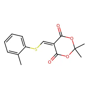 2,2-Dimethyl-5-{[(2-methylphenyl)sulfanyl]methylene}-1,3-dioxane-4,6-dione structure