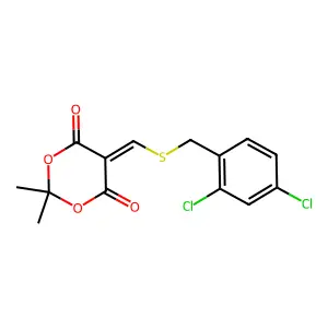 5-{[(2,4-Dichlorobenzyl)sulfanyl]methylene}-2,2-dimethyl-1,3-dioxane-4,6-dione structure