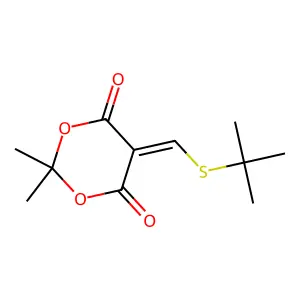 5-[(Tert-butylsulfanyl)methylene]-2,2-dimethyl-1,3-dioxane-4,6-dione structure