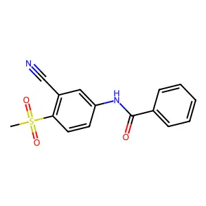 N-[3-cyano-4-(methylsulfonyl)phenyl]benzenecarboxamide structure