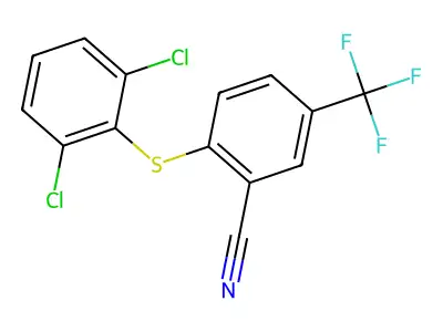 2-((2,6-Dichlorophenyl)sulfanyl)-5-(trifluoromethyl)benzenecarbonitrile structure