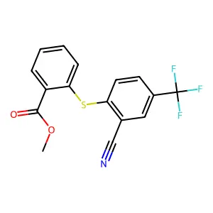 Methyl 2-{[2-cyano-4-(trifluoromethyl)phenyl]sulfanyl}benzenecarboxylate structure