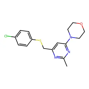 4-(6-{[(4-Chlorophenyl)sulfanyl]methyl}-2-methyl-4-pyrimidinyl)morpholine structure