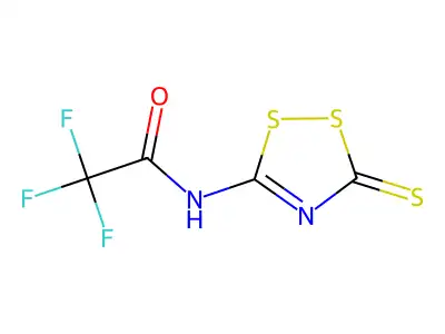 2,2,2-trifluoro-N-(3-thioxo-3H-1,2,4-dithiazol-5-yl)acetamide structure