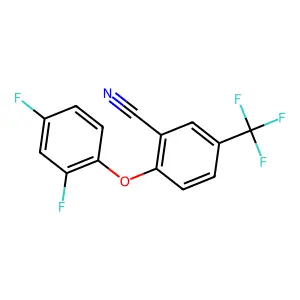 2-(2,4-Difluorophenoxy)-5-(trifluoromethyl)benzonitrile structure