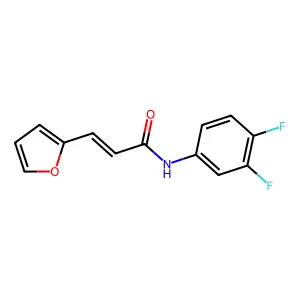 N-(3,4-difluorophenyl)-3-(furan-2-yl)prop-2-enamide structure