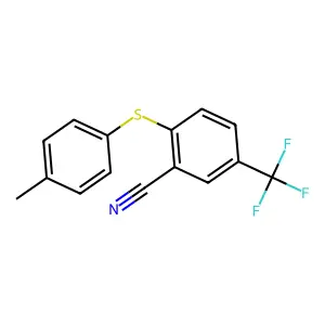 2-[(4-Methylphenyl)sulfanyl]-5-(trifluoromethyl)benzenecarbonitrile structure