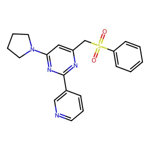 4-((Phenylsulfonyl)methyl)-2-(3-pyridinyl)-6-(1-pyrrolidinyl)pyrimidine structure