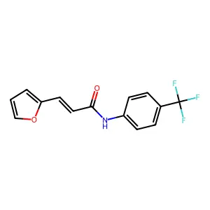 3-(furan-2-yl)-N-[4-(trifluoromethyl)phenyl]prop-2-enamide structure