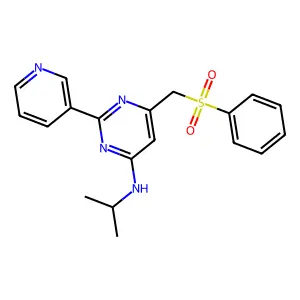 N-Isopropyl-6-((phenylsulfonyl)methyl)-2-(3-pyridinyl)-4-pyrimidinamine structure