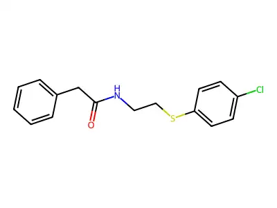 N-{2-[(4-chlorophenyl)sulfanyl]ethyl}-2-phenylacetamide structure