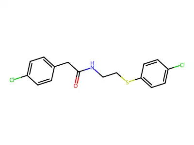 2-(4-chlorophenyl)-N-{2-[(4-chlorophenyl)sulfanyl]ethyl}acetamide structure