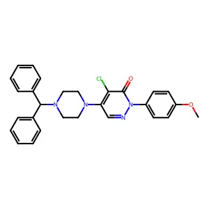 5-(4-benzhydrylpiperazino)-4-chloro-2-(4-methoxyphenyl)-3(2H)-pyridazinone structure