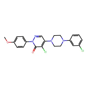 4-Chloro-5-[4-(3-chlorophenyl)piperazin-1-yl]-2-(4-methoxyphenyl)pyridazin-3-one structure