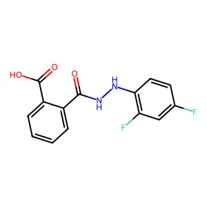 2-((2-(2,4-Difluorophenyl)hydrazino)carbonyl)benzenecarboxylic acid structure