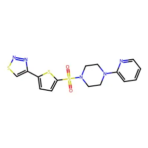 1-(2-Pyridinyl)-4-{[5-(1,2,3-thiadiazol-4-yl)-2-thienyl]sulfonyl}piperazine structure