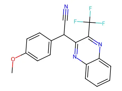 2-(4-Methoxyphenyl)-2-[3-(trifluoromethyl)-2-quinoxalinyl]acetonitrile structure