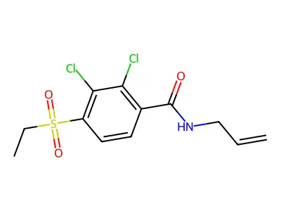N-allyl-2,3-dichloro-4-(ethylsulfonyl)benzenecarboxamide structure