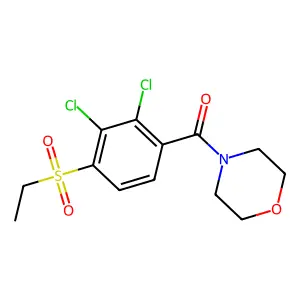 [2,3-Dichloro-4-(ethylsulfonyl)phenyl](morpholino)methanone structure
