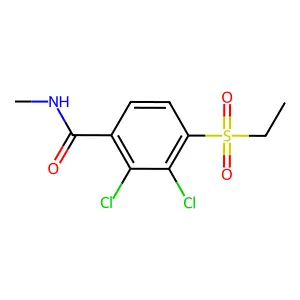 2,3-dichloro-4-(ethylsulfonyl)-N-methylbenzenecarboxamide structure
