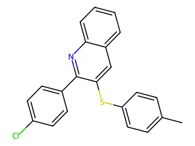 2-(4-Chlorophenyl)-3-[(4-methylphenyl)sulfanyl]quinoline structure