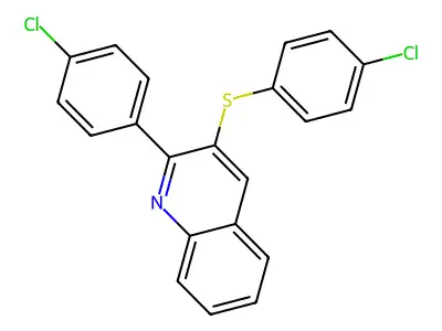 2-(4-Chlorophenyl)-3-[(4-chlorophenyl)sulfanyl]quinoline structure
