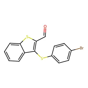 3-[(4-Bromophenyl)sulfanyl]-1-benzothiophene-2-carbaldehyde structure