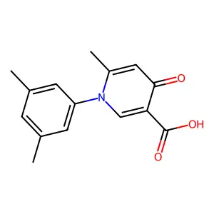 1-(3,5-Dimethylphenyl)-6-methyl-4-oxo-1,4-dihydro-3-pyridinecarboxylic acid structure