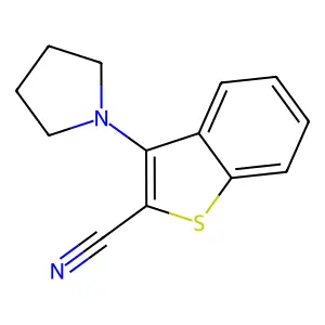 3-(1-Pyrrolidinyl)-1-benzothiophene-2-carbonitrile structure