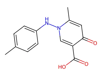 6-Methyl-4-oxo-1-(4-toluidino)-1,4-dihydro-3-pyridinecarboxylic acid structure