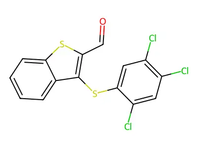 3-[(2,4,5-Trichlorophenyl)sulfanyl]-1-benzothiophene-2-carbaldehyde structure