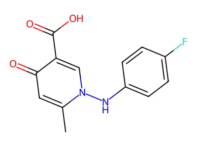 1-(4-Fluoroanilino)-6-methyl-4-oxo-1,4-dihydro-3-pyridinecarboxylic acid structure
