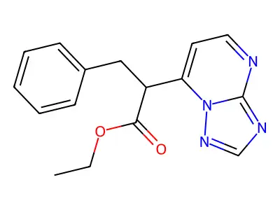 Ethyl 3-phenyl-2-[1,2,4]triazolo[1,5-a]pyrimidin-7-ylpropanoate structure