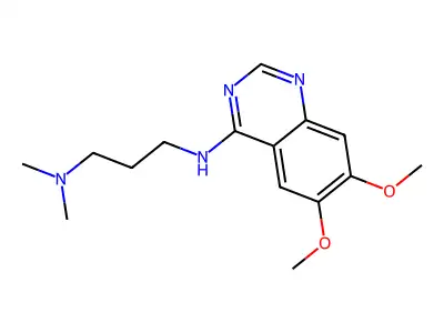 N~1~-(6,7-dimethoxy-4-quinazolinyl)-N~3~,N~3~-dimethyl-1,3-propanediamine structure