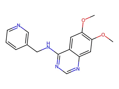 6,7-dimethoxy-N-(3-pyridinylmethyl)-4-quinazolinamine structure